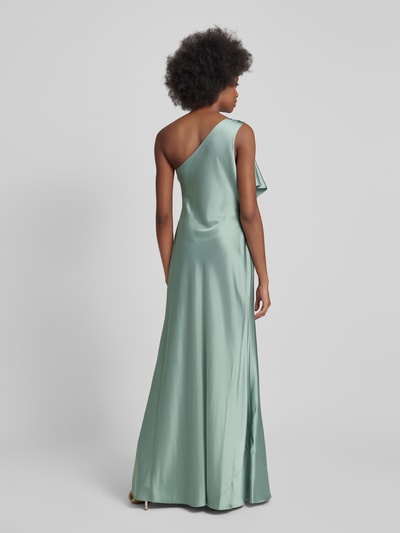 Lauren Ralph Lauren Avondjurk met one shoulder-band, model 'ELZIRA' Lindegroen - 5