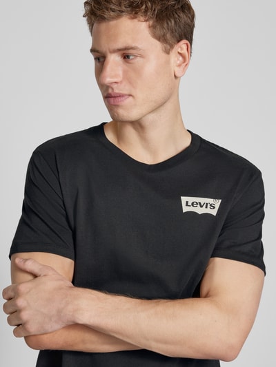 Levi's® T-shirt met labelprint Zwart - 3