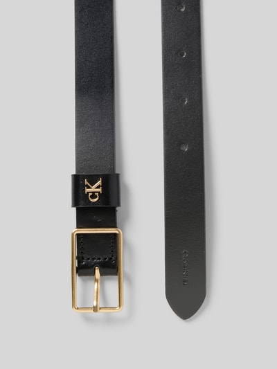 CK Calvin Klein Pasek z detalem z logo Czarny 3