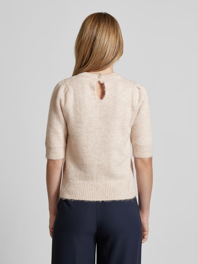 Selected Femme Gebreide pullover met 1/2-mouwen, model 'LULU' Beige - 5