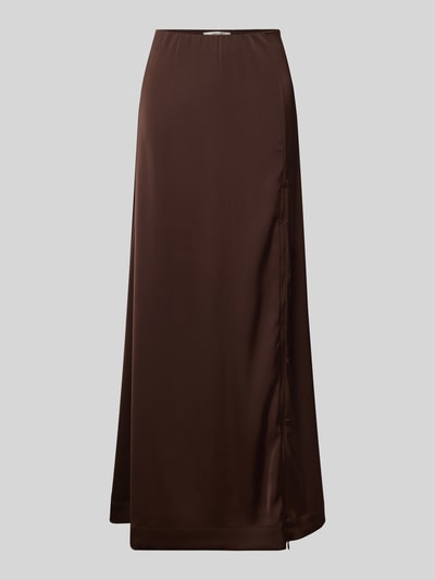 Gestuz Maxirok met knoopsluiting, model 'jessie' Donkerbruin - 2