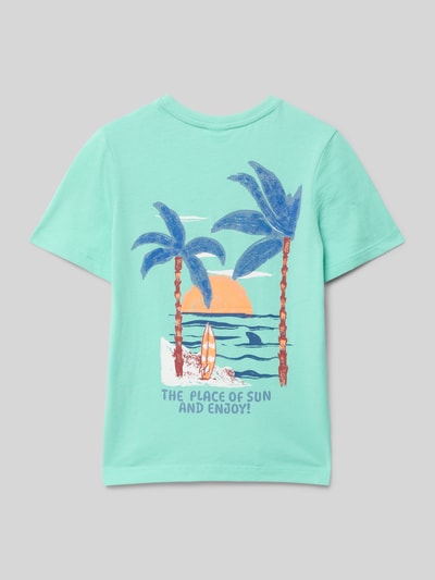 s.Oliver RED LABEL Regular Fit T-Shirt aus reiner Baumwolle Aqua 3