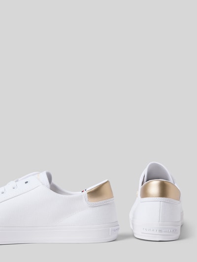 Tommy Hilfiger Low Top Sneaker mit Metallic-Besatz an Ferse Weiss 2