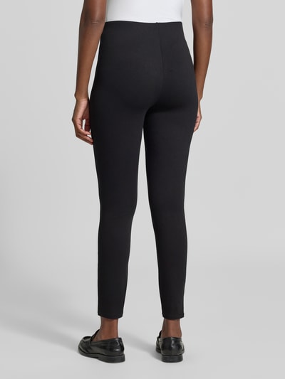 Vrouwenmodel draagt zwarte skinny legging van viscosemix, Skinny Fit Leggings aus Viskose-Mix van Jake*s Casual, volledige achteraanzicht