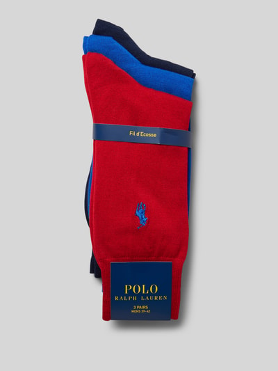 Polo Ralph Lauren Underwear Socken mit Logo-Stitching im 3er-Pack Rot 3