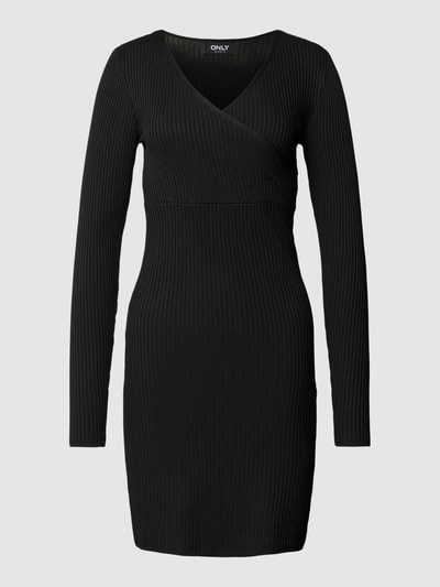 Only Knielanges Kleid in Wickel-Optik Modell 'SIMONE' Black 2