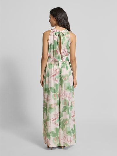 More & More Jumpsuit van viscose met strikceintuur en strik Lichtgroen - 5