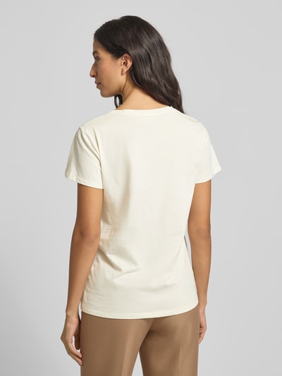 LIU JO SPORT T-Shirt mit Rundhalsausschnitt und Ziersteinbesatz Offwhite 5