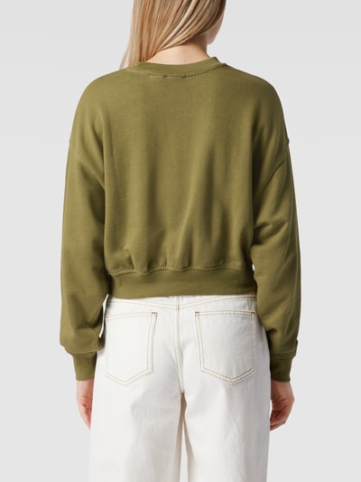 Levi's® Sweatshirt mit Label-Print Modell 'Laundry' Oliv 5