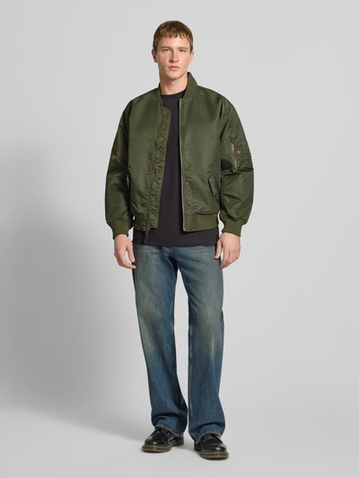 Levi's® bomberka o kroju relaxed fit z kieszenie z patką model 'MA-1 BOMBER' Oliwkowy 1