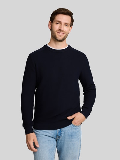 Tom Tailor Regular fit pullover met crew neck kraag Marineblauw - 4