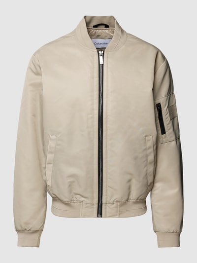 CK Calvin Klein Bomberjacke mit Label-Patch Modell 'LIGHTWEIGHT HERO' Sand 2