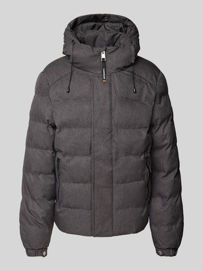 Superdry Steppjacke mit Label-Details Anthrazit Melange 1