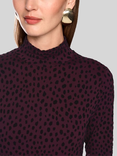Marc Cain Langarmshirt mit Mock Neck Bordeaux 3