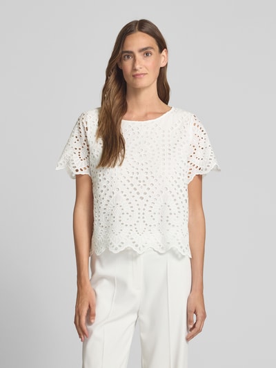 s.Oliver BLACK LABEL Boxy Fit Blusenshirt aus reiner Baumwolle  Weiss 4