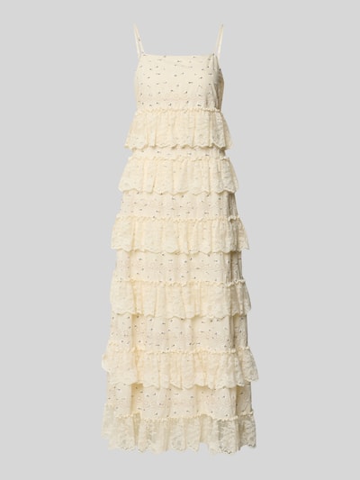 VERO MODA Maxikleid aus reiner Baumwolle Modell 'LORETTA' Offwhite 2