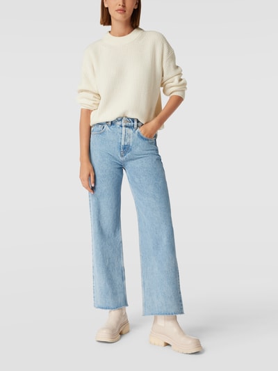 Gant Oversized wollen pullover in riblook Offwhite - 1