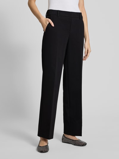 STEHMANN Straight Leg Stoffhose mit Eingrifftaschen Modell 'Fenja' Black 4