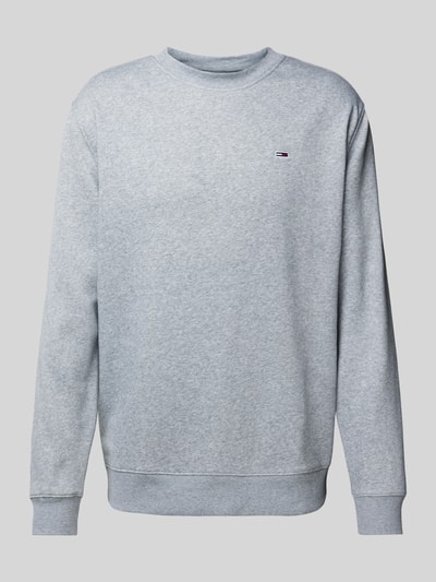 Tommy Jeans Sweatshirt mit Logo-Stitching Hellgrau Melange 1