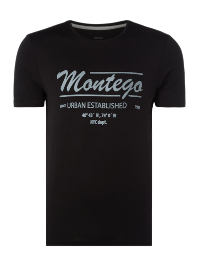 Montego T-Shirt mit Logo-Print  Black 1