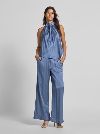 mbyM Blousetop met halter, model 'Zuzela' Rookblauw - 1