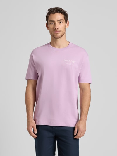Marc O'Polo Relaxed Fit T-Shirt aus reiner Baumwolle Flieder 4