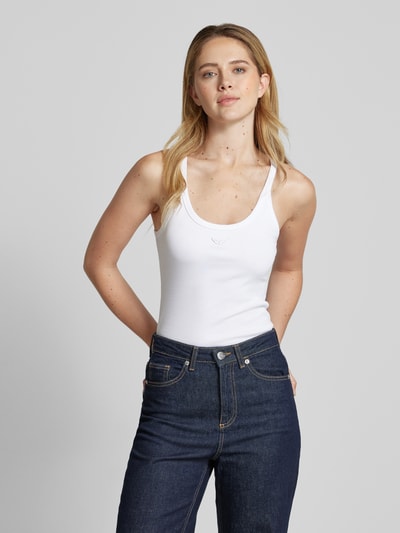 Zadig & Voltaire Tanktop mit Label-Stitching Modell 'ALBA' Weiss 4