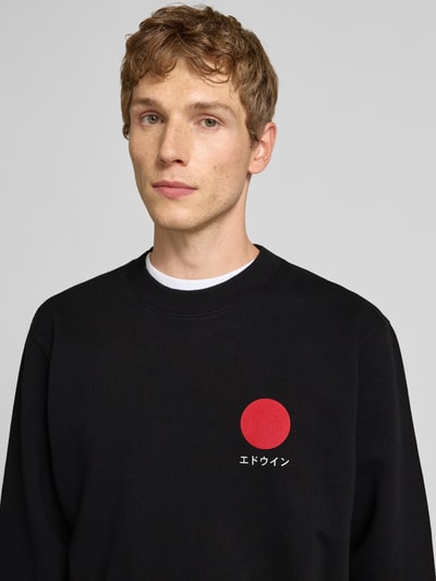 Edwin Sweatshirt mit Motiv-Print Modell 'JAPANESE SUN' Black 3