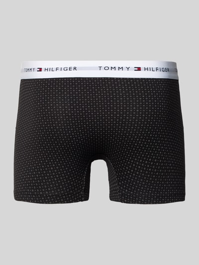 Produktfoto, Trunks aus Baumwoll-Mix im 3er-Pack von Tommy Hilfiger, czarny, gładki wzór, elastyczny label-bund, materiał bawełniany