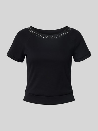 Zero T-Shirt mit Nietenbesatz und Rundhalsausschnitt Black 2
