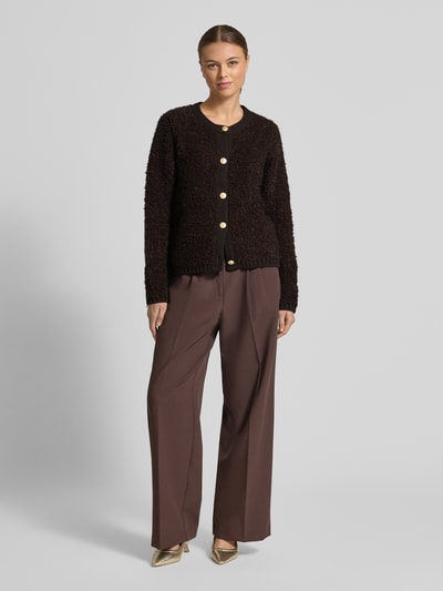 Smith and Soul Strickjacke mit Woll-Anteil Dunkelbraun 1