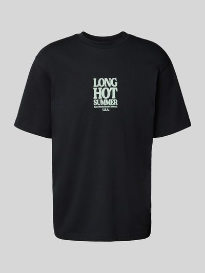 Only & Sons T-shirt o kroju relaxed fit z czystej bawełny model ‘KENNY’ Czarny 2