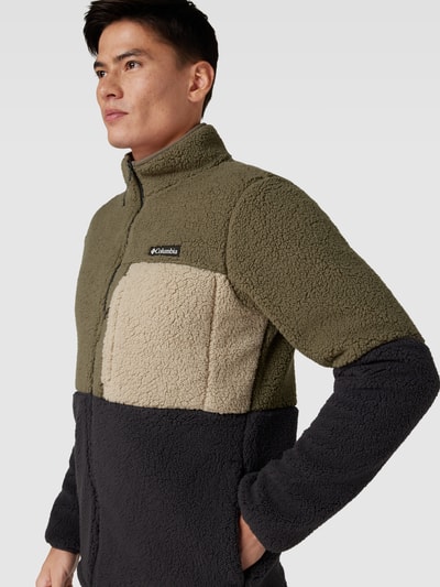 Columbia Sweatjacke mit Teddyfell Modell 'Mountain Side' Oliv 3