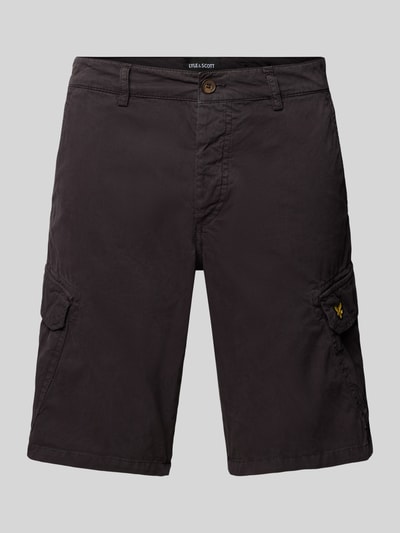 Lyle & Scott Regular FIt Cargoshorts mit Logo-Stitching Modell 'WEMBLEY' Anthrazit 2