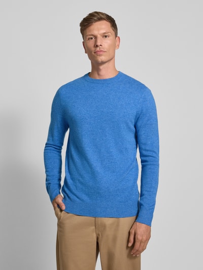 Christian Berg Men Strickpullover aus Wolle-Kaschmir-Mix Bleu Melange 4