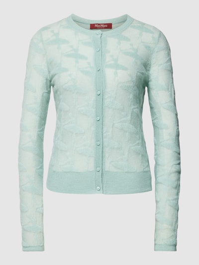 Max Mara Studio Strickjacke mit Knopfleiste Modell 'QUIETE' Mint 2