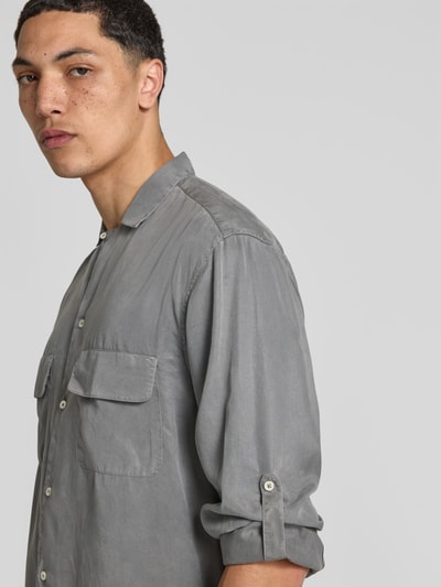 Officine Générale Hemdjacke aus reinem Lyocell Stein 3