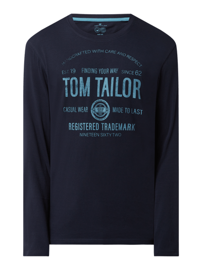 Tom Tailor Longsleeve mit Logo Marine 2