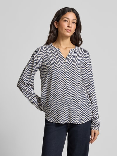 Soyaconcept Bluzka tunikowa o kroju relaxed fit z czystej wiskozy model ‘Selia’ Ciemnoniebieski 4