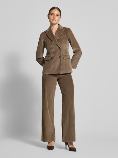 Weekend Max Mara Regular Fit Longblazer mit Cordstruktur Taupe 1