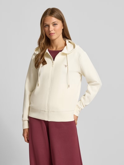 Guess Activewear Sweatjacke mit Label-Applikation Offwhite 4