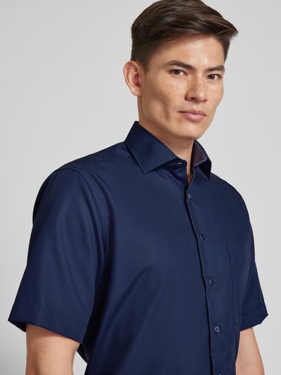 Eterna Comfort fit zakelijk overhemd met kentkraag Marineblauw - 3