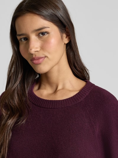 comma Gebreide pullover met 3/4-mouwen Bordeaux - 3