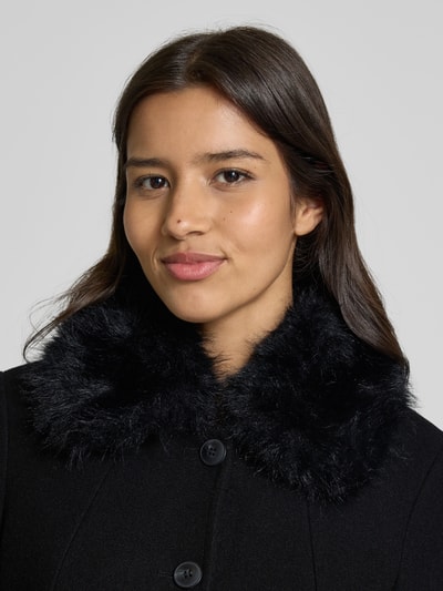 Vero Moda Regular Fit Mantel mit Kunstpelz-Kragen Modell 'AUTUMN' Black 3