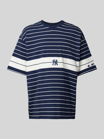 CHAMPION Oversized T-Shirt mit Label-Stitching Marine 1