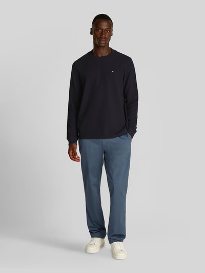 Tommy Hilfiger Regular Fit Langarmshirt mit dezentem Logo-Detail Marine 1