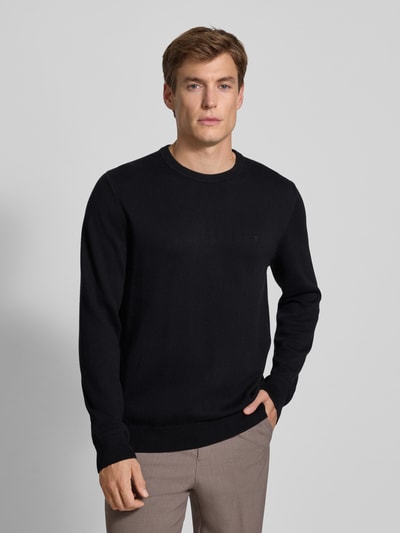 Christian Berg Men Gebreide pullover met ribboorden Zwart - 4