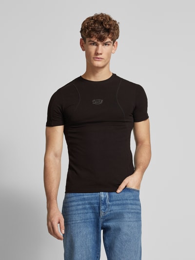 REVIEW T-Shirt mit Label-Print Black 4