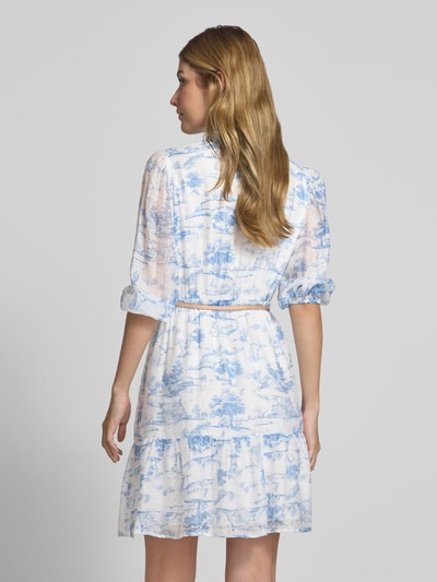 Christian Berg Woman Selection Knielanges Kleid aus Viskose-Mix mit Bindegürtel Ecru 5