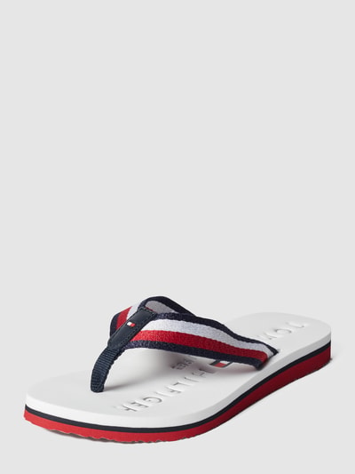 Tommy Hilfiger Zehentrenner mit Logo-Details Weiss 2